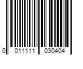 Barcode Image for UPC code 0011111030404