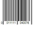 Barcode Image for UPC code 0011111040076