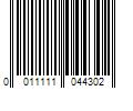 Barcode Image for UPC code 0011111044302