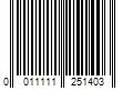 Barcode Image for UPC code 0011111251403