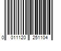 Barcode Image for UPC code 0011120251104