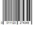 Barcode Image for UPC code 0011120274349