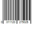 Barcode Image for UPC code 0011120275025