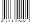 Barcode Image for UPC code 0011121000404