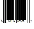 Barcode Image for UPC code 001114000092