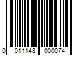 Barcode Image for UPC code 0011148000074