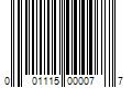 Barcode Image for UPC code 001115000077