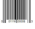 Barcode Image for UPC code 001116000083