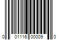 Barcode Image for UPC code 001116000090