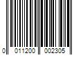 Barcode Image for UPC code 0011200002305