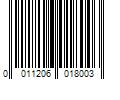 Barcode Image for UPC code 0011206018003