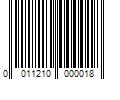 Barcode Image for UPC code 0011210000018