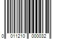 Barcode Image for UPC code 0011210000032