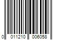 Barcode Image for UPC code 0011210006058