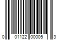 Barcode Image for UPC code 001122000053