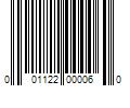 Barcode Image for UPC code 001122000060