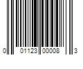 Barcode Image for UPC code 001123000083