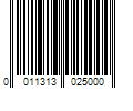 Barcode Image for UPC code 0011313025000