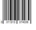 Barcode Image for UPC code 0011313074039