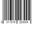 Barcode Image for UPC code 0011319223004