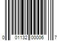 Barcode Image for UPC code 001132000067