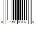 Barcode Image for UPC code 001136000063