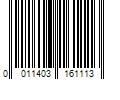 Barcode Image for UPC code 0011403161113