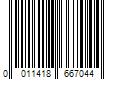 Barcode Image for UPC code 0011418667044