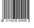 Barcode Image for UPC code 0011423004025