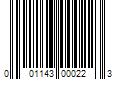 Barcode Image for UPC code 001143000223