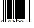 Barcode Image for UPC code 001145000078