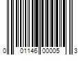 Barcode Image for UPC code 001146000053