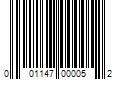 Barcode Image for UPC code 001147000052