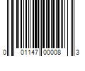 Barcode Image for UPC code 001147000083