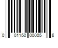 Barcode Image for UPC code 001150000056