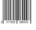 Barcode Image for UPC code 0011502060003