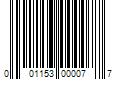 Barcode Image for UPC code 001153000077