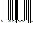 Barcode Image for UPC code 001159000064