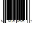 Barcode Image for UPC code 001161000052