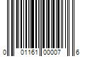 Barcode Image for UPC code 001161000076