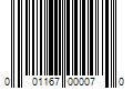 Barcode Image for UPC code 001167000070