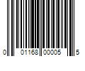 Barcode Image for UPC code 001168000055