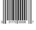 Barcode Image for UPC code 001170000067