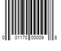 Barcode Image for UPC code 001170000098