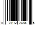 Barcode Image for UPC code 001172000065