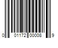 Barcode Image for UPC code 001172000089