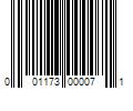 Barcode Image for UPC code 001173000071