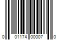 Barcode Image for UPC code 001174000070