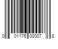 Barcode Image for UPC code 001176000078