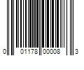 Barcode Image for UPC code 001178000083